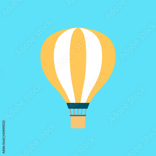 Fototapet Hot Air Balloon, transport icon, piece of cheese icon, vector illustration isola