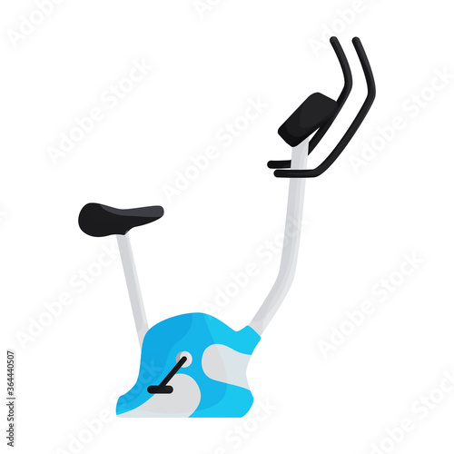 Exercise bike vector cartoon icon. Isolated cartoon illustration icon fitness bicycle.Vector illustration exercise bike on white background.