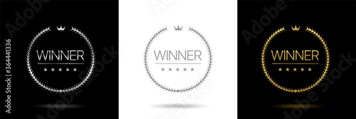 Winner Laurel wreath icons