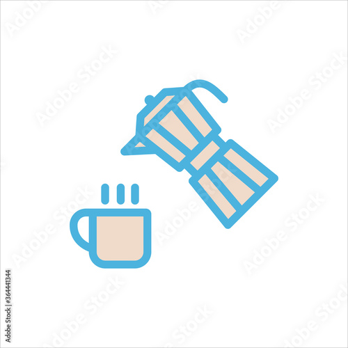 coffee brewer icon flat vector logo design trendy