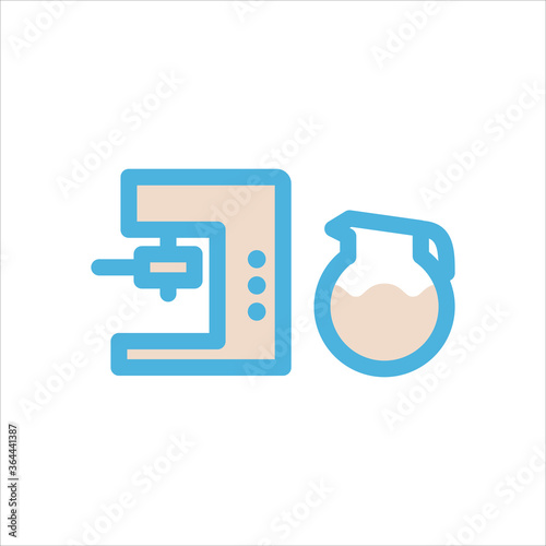 coffee brewer icon flat vector logo design trendy