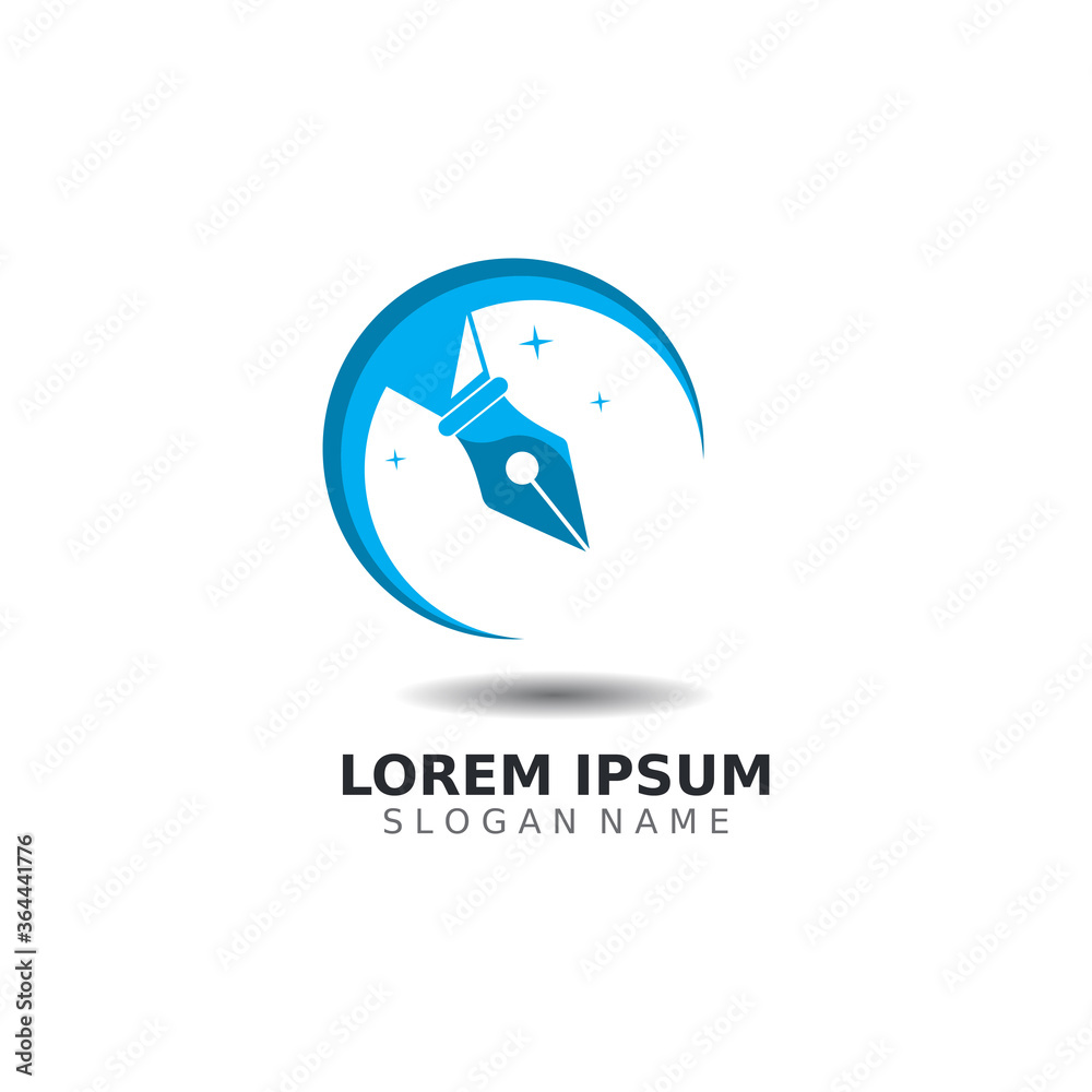 Pen logo inspiration creative concept template unique vector design Pen logo inspiration creative concept template unique vector design