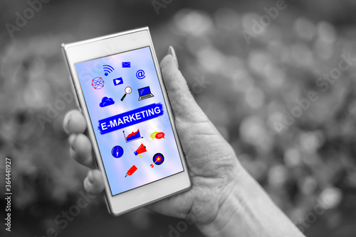 E-marketing concept on a smartphone