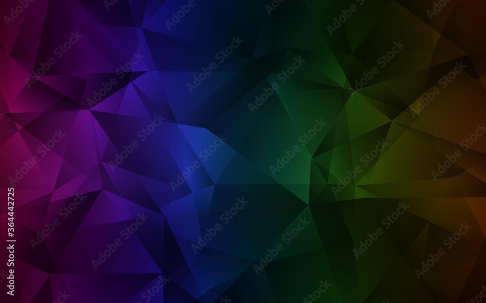 Fototapeta premium Dark Multicolor vector triangle mosaic texture. Colorful illustration in abstract style with triangles. A completely new design for your leaflet.
