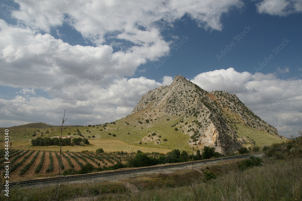 Indian head mountain Antequera Spain