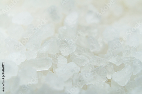 White large salt crystals close-up