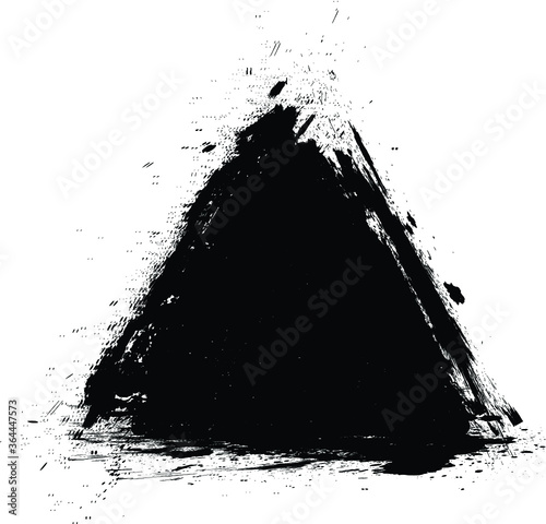 grunge triangle shape vector