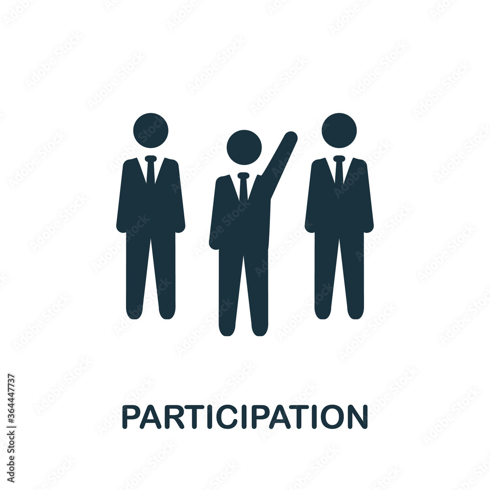 Participation icon. Simple element from business management collection. Creative Participation icon for web design, templates, infographics and more Participation icon. Simple element from business management collection. Creative Participation icon for web design, templates, infographics and more