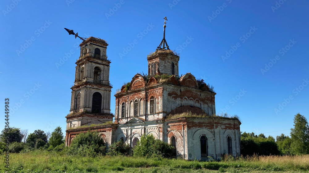 dilapidated Church of the Transfiguration of the Saviour