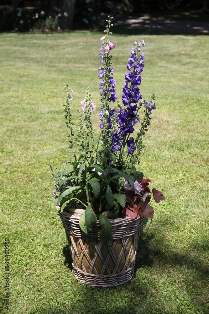 Purple flower pot garden party wedding Purple flower pot garden party wedding