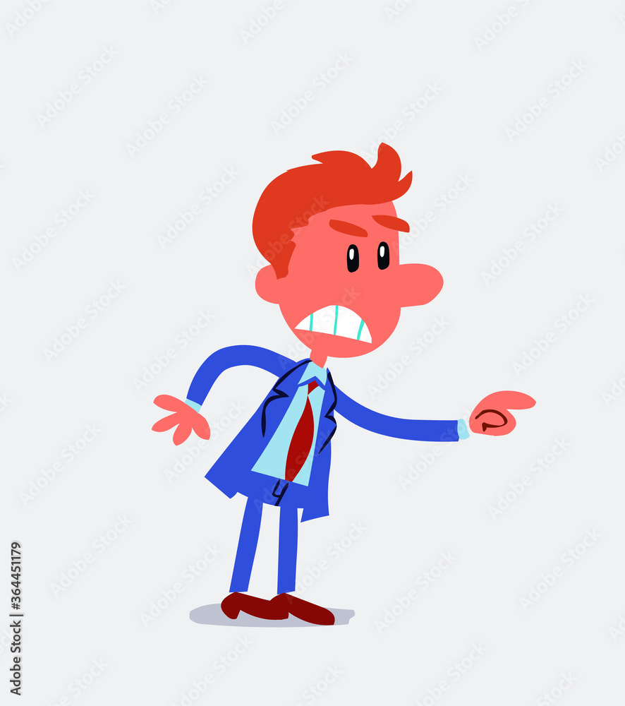 Businessman pointing something aggressively
