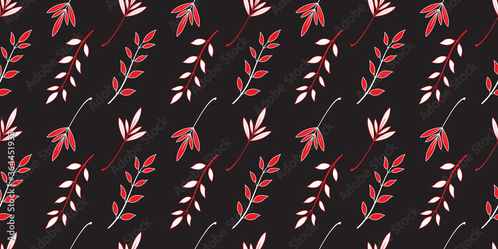 Autumn seamless pattern, Autumn leaves on a dark background, Abstract leaf texture. Autumn seamless pattern, Autumn leaves on a dark background, Abstract leaf texture.