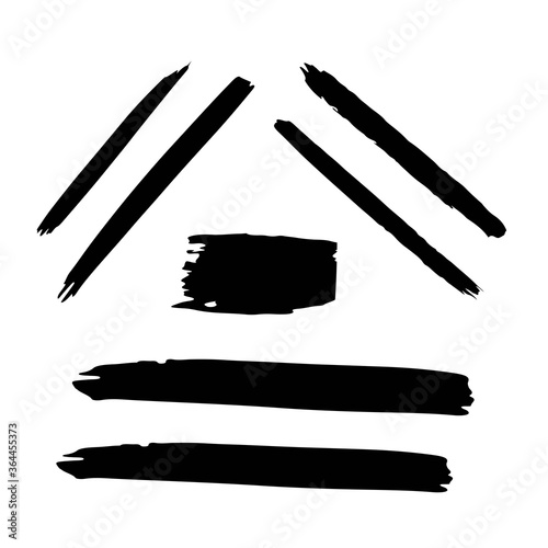  Abstract strokes and stain of black color