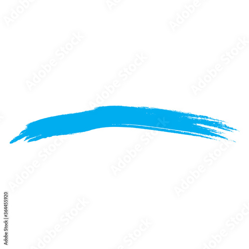 Blue brush stroke isolated on white background. Trendy brush stroke for blue ink paint, grunge backdrop, dirt banner, watercolor design and dirty texture. Brush stroke vector illustration