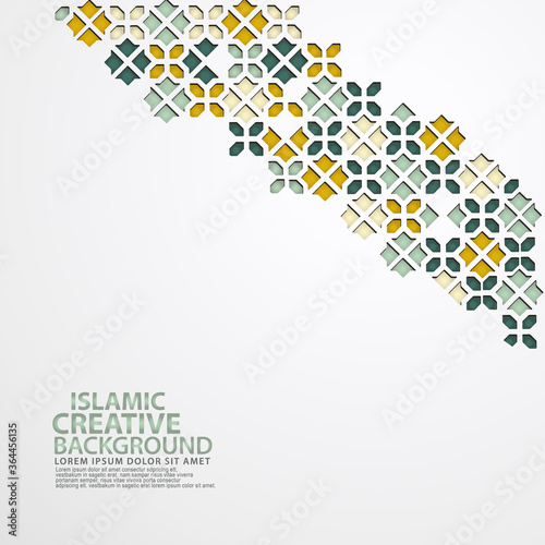 Islamic design greeting card background template