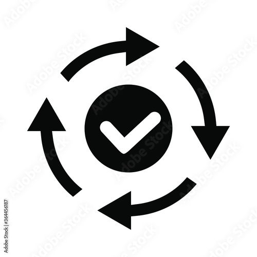 Check vector icon. Ok illustration sign collection. lifecycle symbol. Approval logo.