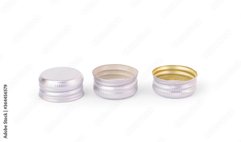 bottle cap isolated on white background. Group of beverage lid for your design. Clipping paths object. bottle cap isolated on white background. Group of beverage lid for your design. Clipping paths object.