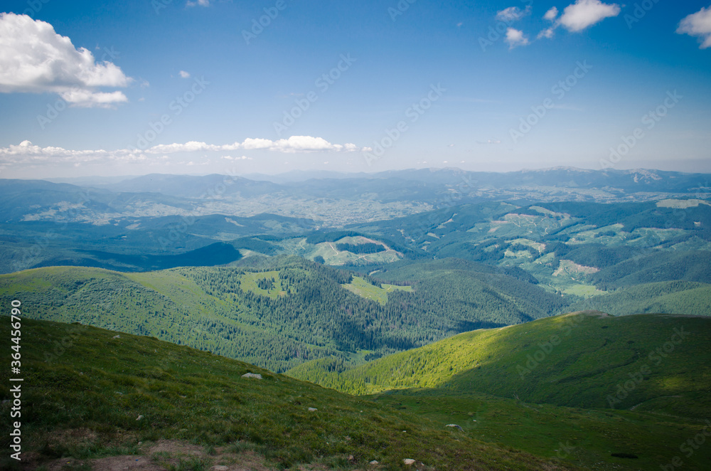 Fototapeta premium landscape with mountains and blue sky