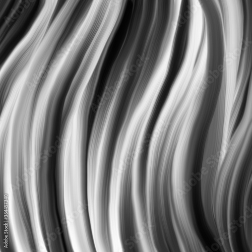 Black and white texture. Undulating abstraction. The curves of the fabric. Silk, satin.