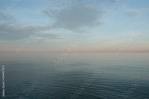 calm sea water in the late afternoon