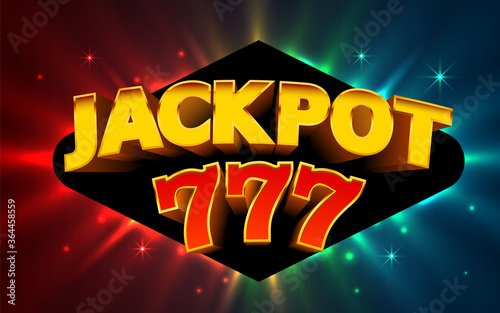 Jackpot winner. Online casino banner. 777 casino background.