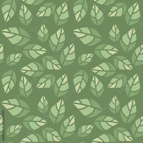 Seamless pattern with leaf
