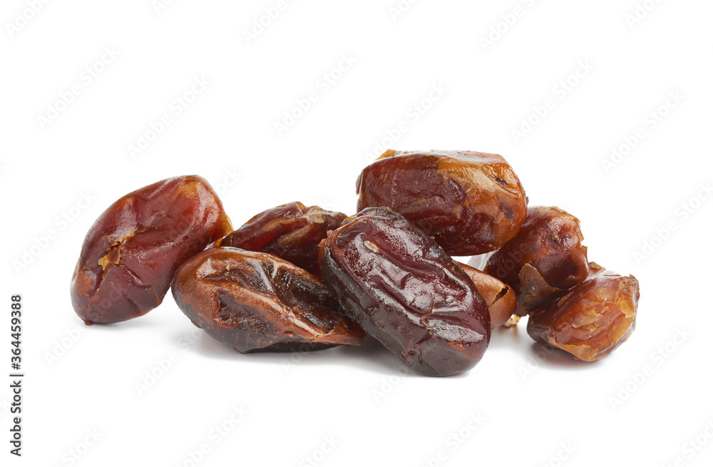 pile of dried dates isolated on white background pile of dried dates isolated on white background