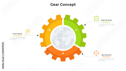Flat Infographic Vector Template