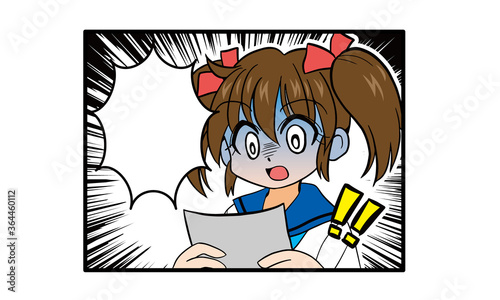 ツインテールでセーラー服姿の女の子のマンガ