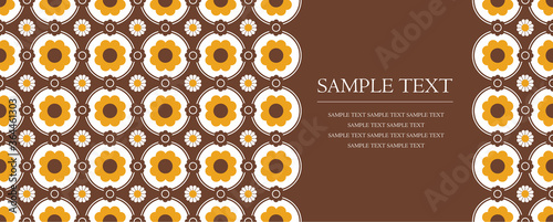 70's retro seamless wallpaper pattern material / vector illustration