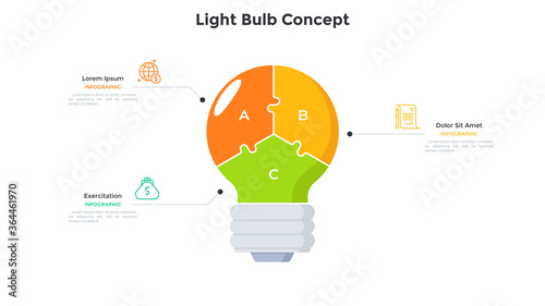 Flat Infographic Vector Template photo