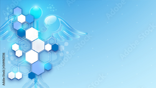 abstract hexagon pattern medical concept design background
