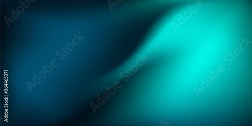 Abstract dark teal background with light wave. Blurred turquoise water backdrop. Vector illustration for your graphic design, banner, wallpaper or poster, website photo