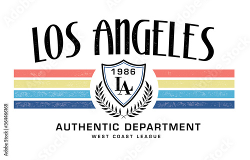 Los Angeles slogan graphic, for t-shirt prints and other uses.