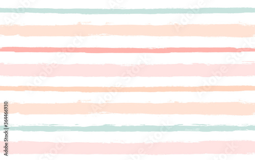 Hand drawn striped pattern, pink, orange and green girly stripe seamless background, childish pastel brush strokes. vector grunge stripes, cute baby paintbrush line backdrop