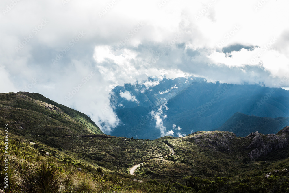 Hiking in Itatiaia Park, Rio de Janeiro, Brazil.