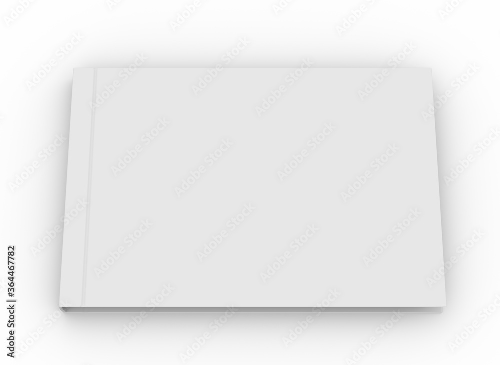Hardcover book template for advertising the publication. 3D rendering. Hardcover book template for advertising the publication. 3D rendering.
