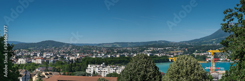 Aerial (bird) view of Annecy at Haute-Savoie department. France