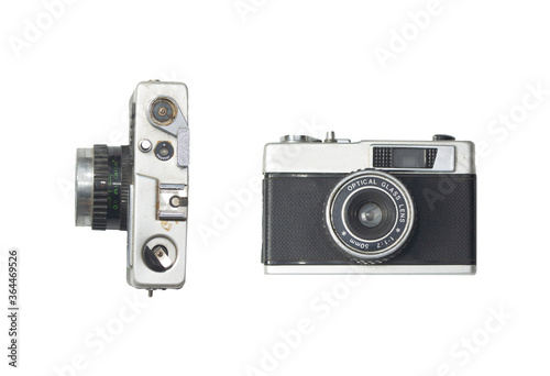 old camera isolated on white background