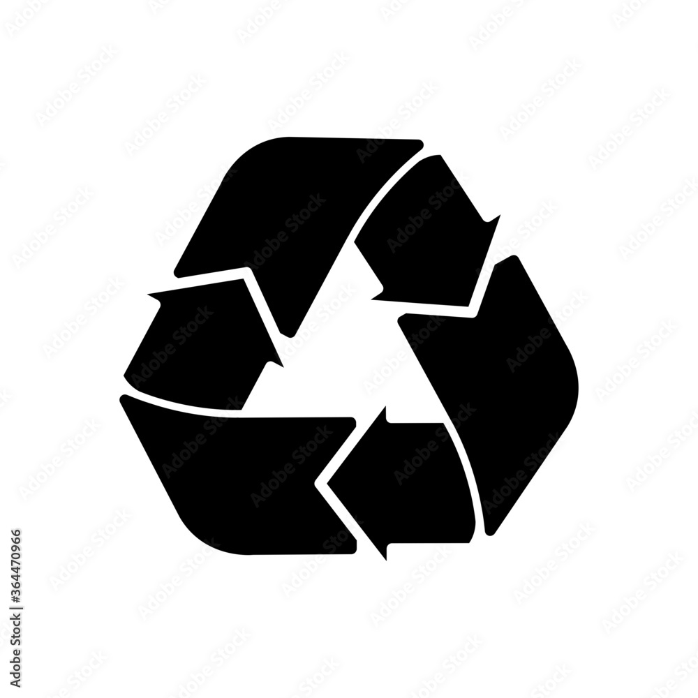Recycle icon with glyph style Recycle icon with glyph style