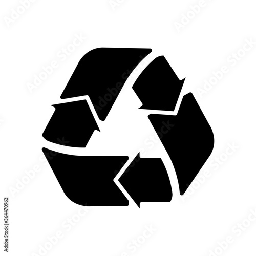Recycle icon with glyph style