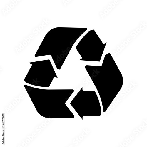 Recycle icon with glyph style