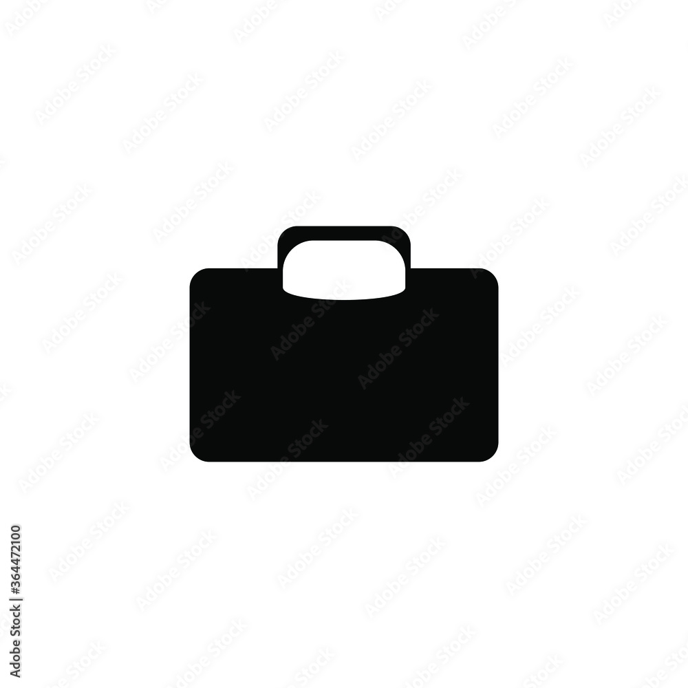 Briefcase icon. Bag sign. Baggage symbol. Black and white vector graphics. Briefcase icon. Bag sign. Baggage symbol. Black and white vector graphics.