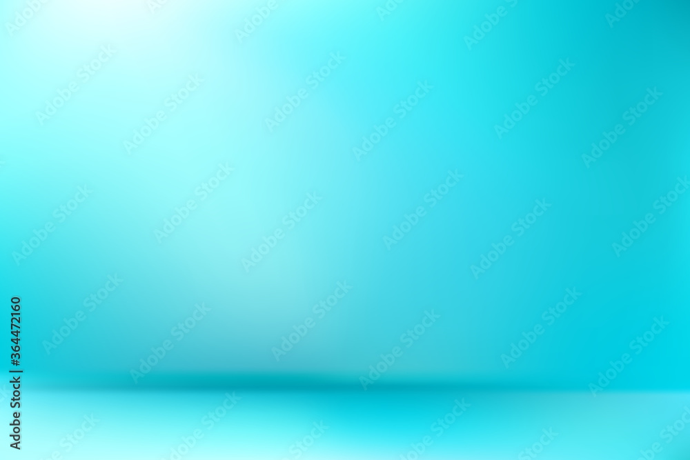 Abstract Gradient teal blue background with place for subject and shadow. Blurred turquoise backdrop and light source. Vector illustration for your graphic design, banner, summer or aqua poster Abstract Gradient teal blue background with place for subject and shadow. Blurred turquoise backdrop and light source. Vector illustration for your graphic design, banner, summer or aqua poster