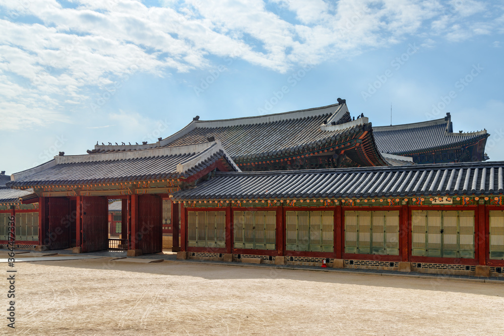 Awesome view of Gyeongbokgung Palace in Seoul, South Korea Awesome view of Gyeongbokgung Palace in Seoul, South Korea