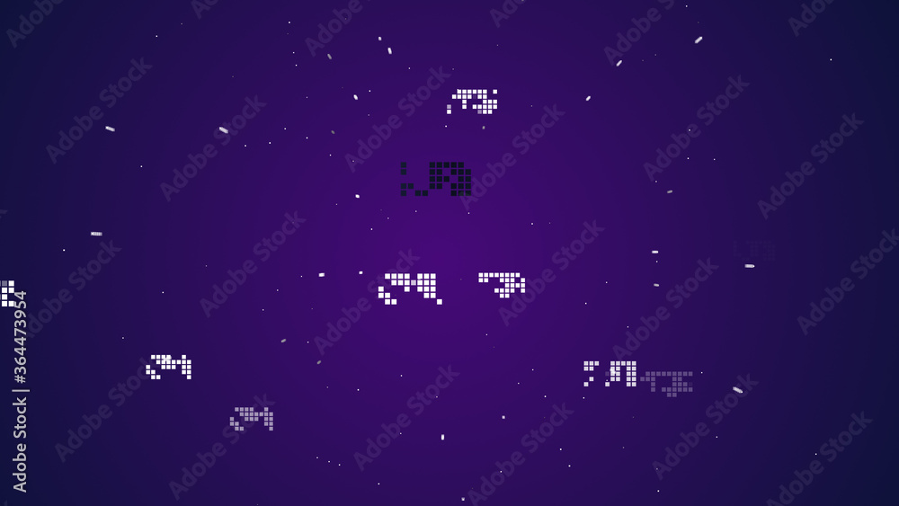 Abstract digital pattern on purple background. Abstract digital pattern on purple background.