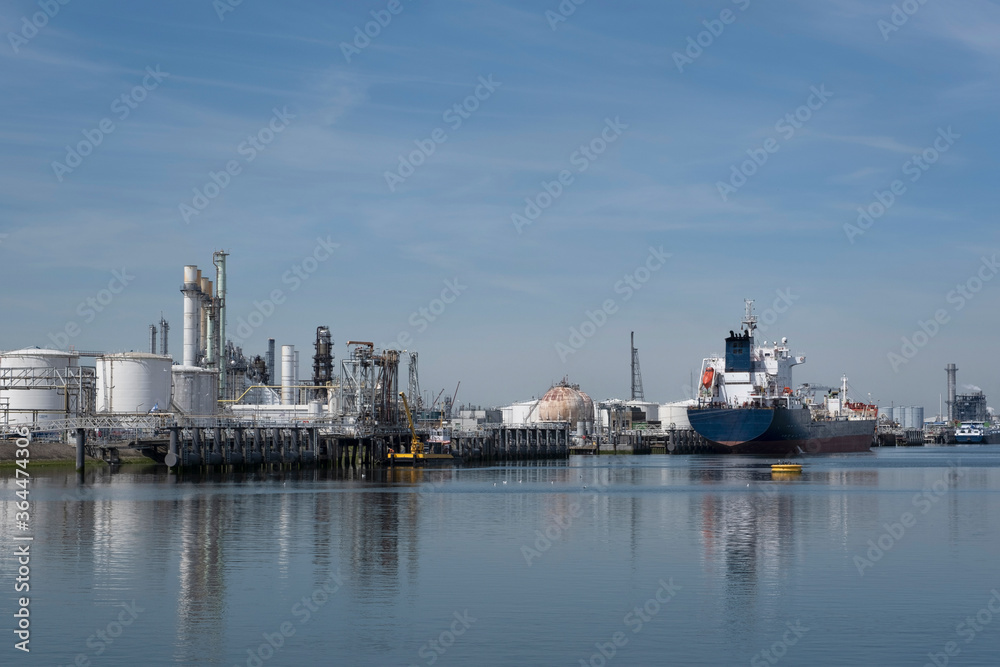 Oil And Gas Industry. Industrial. Ship carrying gas