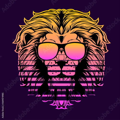 Lion with glasses
