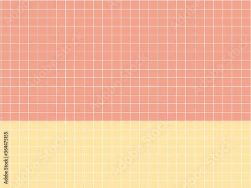 Graph grid paper sheet texture, seamless pattern with squares white straight lines on your pink background. Illustration business office and the bathroom wall