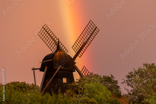 Rainbow over windmill